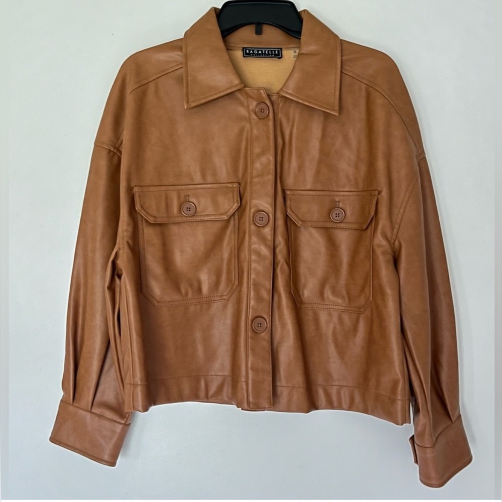Women's Bagatelle cropped faux leather jacket
- NWOT